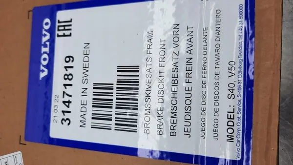 Discos de Freio Dianteiros 31471819 Volvo S40 II V50 C30 image 7