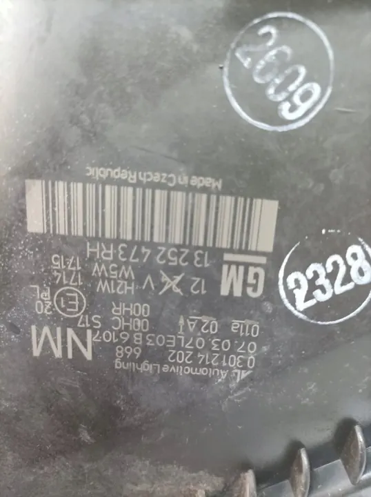 Opel Zafira II farol direito 0301214202 image 3