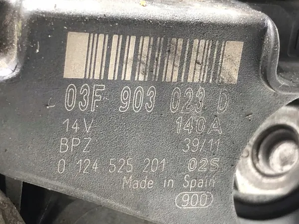 ALTERNATOR VW GOLF VI 1.2 86KM 08-14 image 7