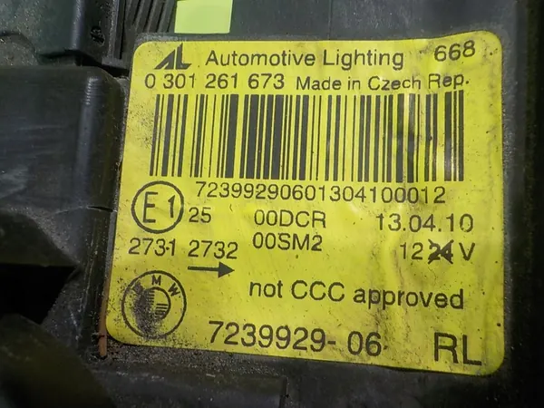 BMW E92 LIFT 2.0D Xenon Vasemman Puolen Ajovalot 7239929 image 6