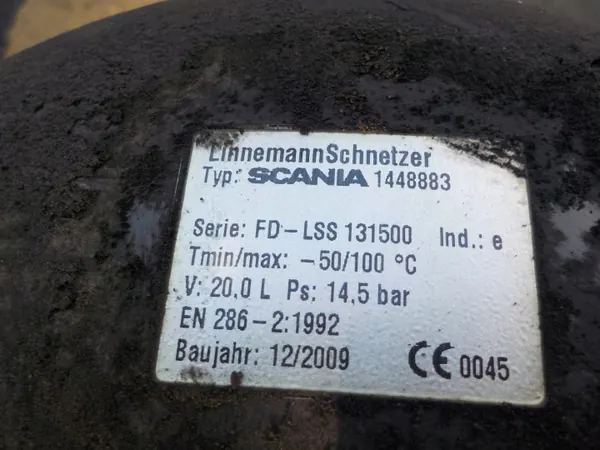 Réservoir d'air Scania OE 1448883, système pneumatique image 4