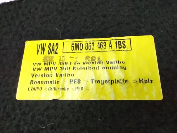 OEM 5M0863463A Tavaratilan matto VW Golf V VI 5M Plus image 6