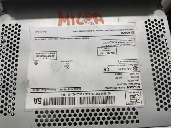 OEM 25915-5FA5A Fabriksnavigationsradio Nissan Micra image 7