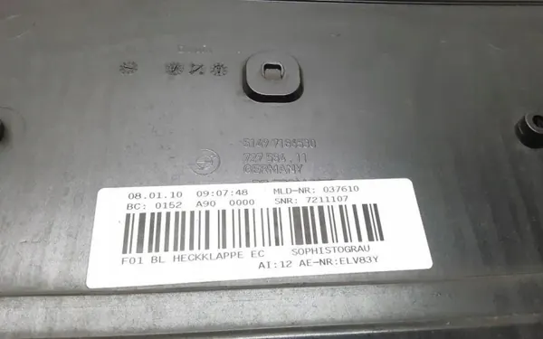 Pare-chocs coffre BMW Série 7 OEM 51497186530 image 4