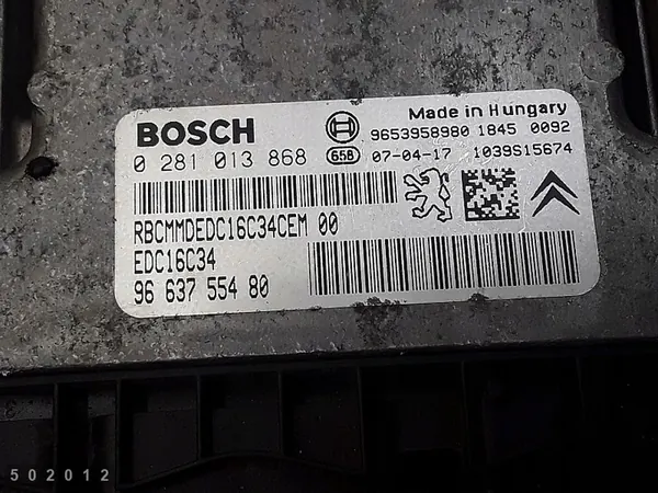 2007 Peugeot 207 ECU 1600 HDI 9663755480 image 3
