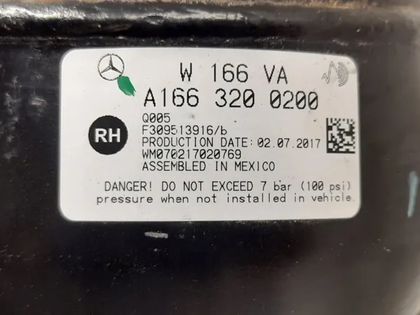 Etupään ilmaiskerroin oikea OEM A1663235000 Mercedes image 8