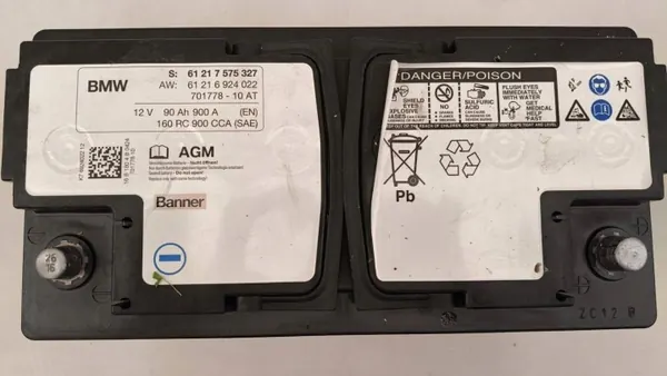 Bateria BMW usado OEM 61217575327 90 Ah image 4