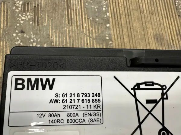 Batería BMW 8793248 AGM 12V 80Ah 800A Usada image 6