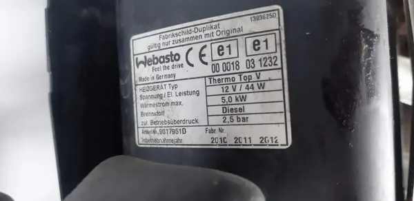 Calefactor Webasto OEM AH22-70G308-AD para Land Rover image 6