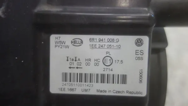 VW POLO 6C Farol Direito Frontal Europa 6R1941008G image 7