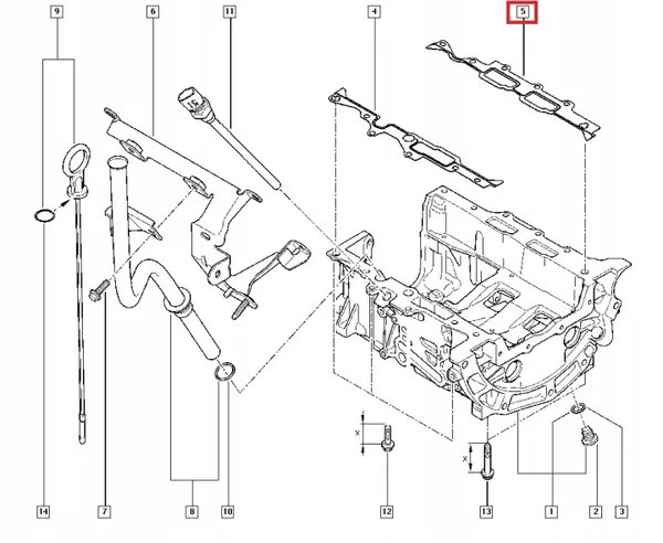 Oliepan pakking OEM 8200892647 voor Infiniti V9X 3.0 image 5