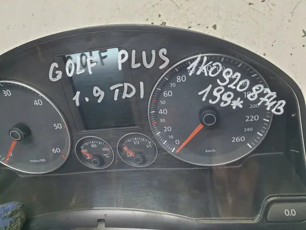 Instrumentpanel VW Golf Plus 1.9 TDI OEM 1K0920874B image 6
