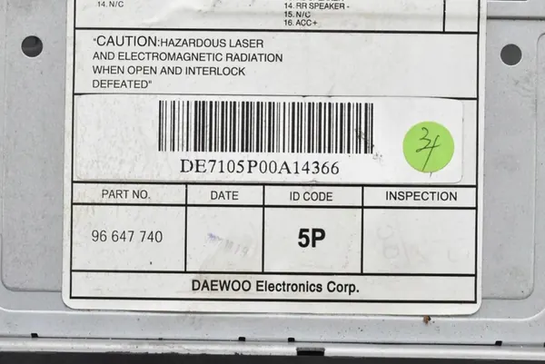 CD Radio Player AUX MP3 RDS Chevrolet Captiva 06-11 image 6