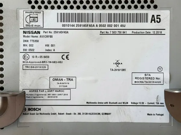 Radio Navigation Nissan Micra K14 2019 OEM 2591A5FA5A image 6
