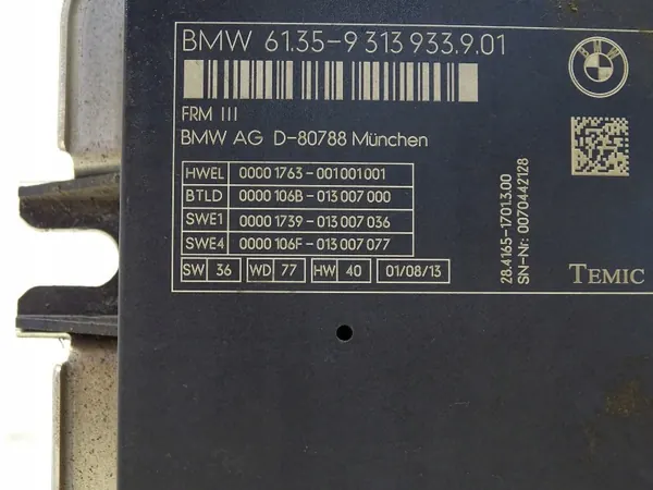 BMW Lichtsteuermodul OEM 9313933 - Gebraucht image 3
