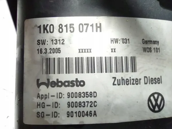 Riscaldamento Webasto 1K0815071H VW Touran Caddy image 5