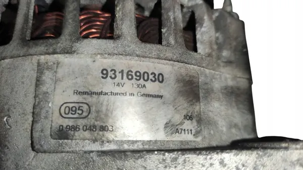 Vaihtovirtageneraattori Opel Zafira B Astra H 1.9 CDTI 130A image 9