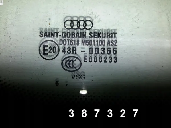 Audi A8 Cuarto de Ventana OEM 43R00366 - Usado image 3