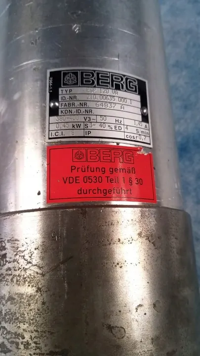 Motor elétrico BERG SPANNTECHNIK ESP 120 UA 0,45kW image 4