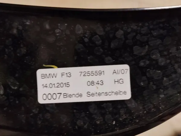 BMW 7255591 Vänster bakre sidorutsram Svart image 10