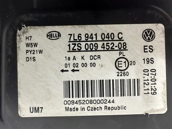 VW Touareg Lift 06-10 Farol Bi-Xenon Direito OEM image 6