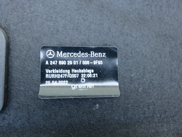 Prateleira porta-bagagens Mercedes GLA 247 OEM gla półka image 5
