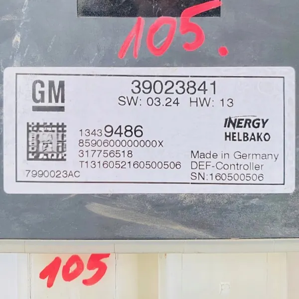 Módulo de control AdBlue OEM 39023841 para Opel 1.6 CDTI image 3
