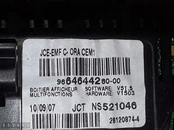 Näyttö PEUGEOT 308 I T7 2007-2011 1.4 VTI 95hv 9664644280 image 4