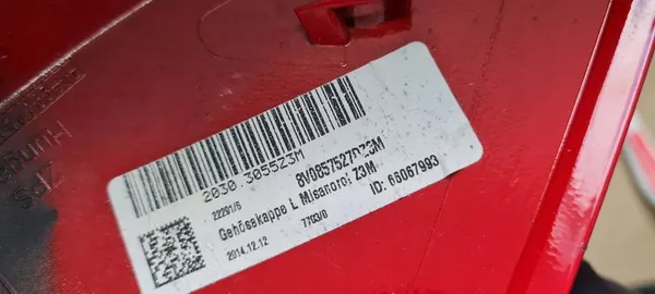 Audi A3 8V Vänster Spegelkåpa 8V0857527 image 7