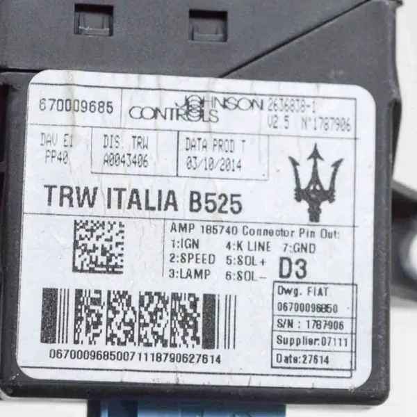 Unité Commande Direction Maserati OEM 26368381 image 6