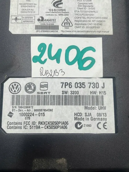 Bluetooth-moduuli VW Tiguan 7P6035730J image 2