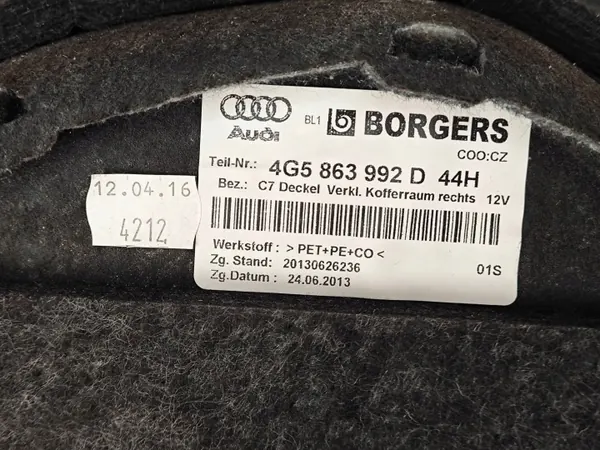 OEM 4G5863888D Kofferbakbekleding Rechts Achter Audi A6 C7 image 7