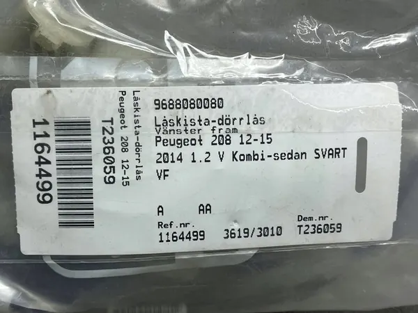 Fram vänster lås Peugeot 208 9688080080 image 5
