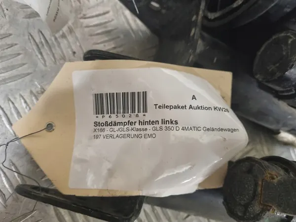MERCEDES GLS W166 Ammortizzatori Posteriori A1663200500 image 3