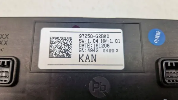 Hyundai Ioniq klimatpaneler OEM 97250-G2BK0 - Begagnad image 8