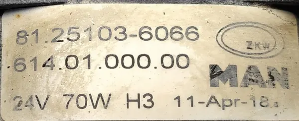 Lâmpada de Ré Halógena MAN TGX TGA (81251036066) image 2