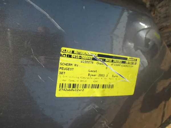 Para-lamas dianteiro direito OEM AVN4875 Peugeot 307 image 4