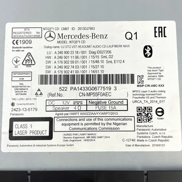 Radio Mercedes CD Navi OEM A2469002318 - Usado image 9