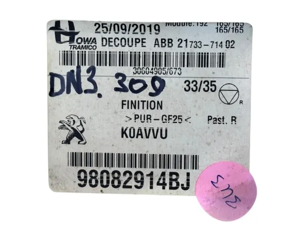 Techo Peugeot OE OEM 98082914BJ - Estado Usado image 3