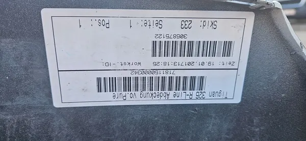 Etupuskuri VW Tiguan 5NA R-Line Valkoinen 5NA807221B image 9