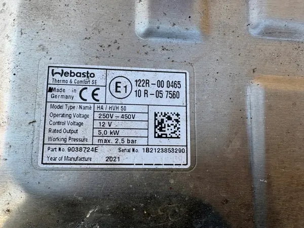VOLVO 9038724E Webasto bijverwarming - Gebruikt image 6
