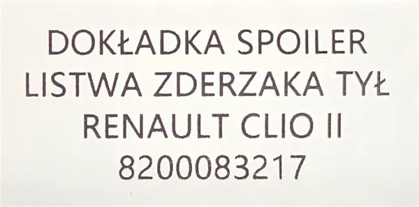 Takapuskuri Spoileri Renault Clio II 2000-2003 OEM image 9
