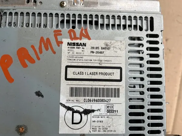 Nissan CD-bytepanel OEM 28185BA010 - Begagnad image 3