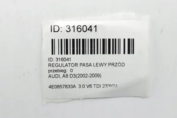 Retractor cinturón izquierdo delantero OEM 4E0857833A image 7