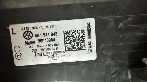 VW GOLF VII Farol Xenon Esquerdo 5G1941043 image 6