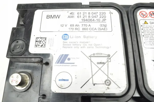 BMW OEM 61218047220 Li-Ion akku 69Ah 770A image 6