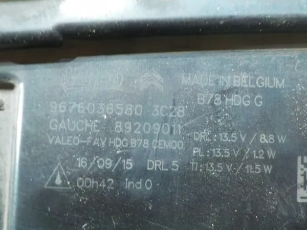 OEM 9676036580 Farol DRL esquerdo dianteiro para Citroen C4 image 3