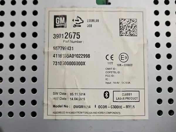 Radio de fábrica OEM 39012675 para Opel Corsa E image 5
