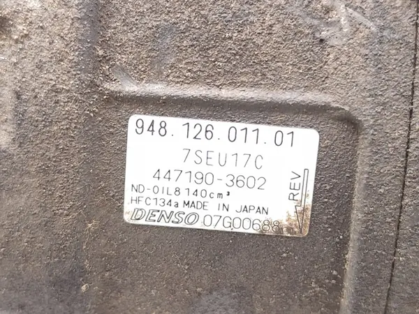 Compressore A/C Porsche Cayenne 4.5L 2005 OEM 94812601101 image 7