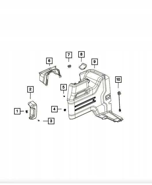 Jeep Wrangler JL höger bagageluckstäck OEM 6BM30TRMAE image 6
